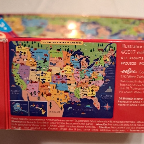 US Map puzzle 20 big pieces euc - Picture 2 of 5